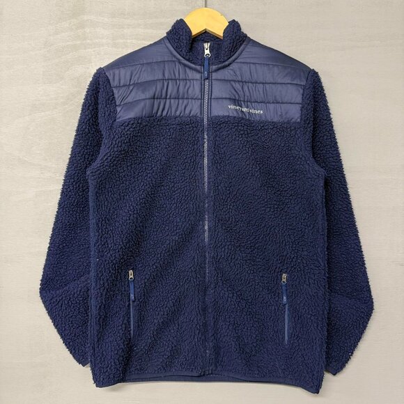 Vineyard Vines Women’s Deep Pile Zip‎ Up Fleece Jacket XL - Picture 1 of 3